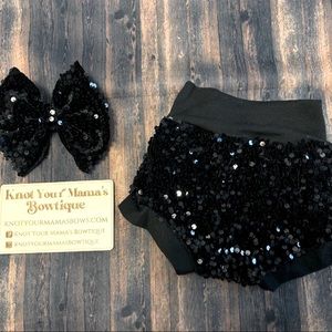 Black Sequin Bummies
